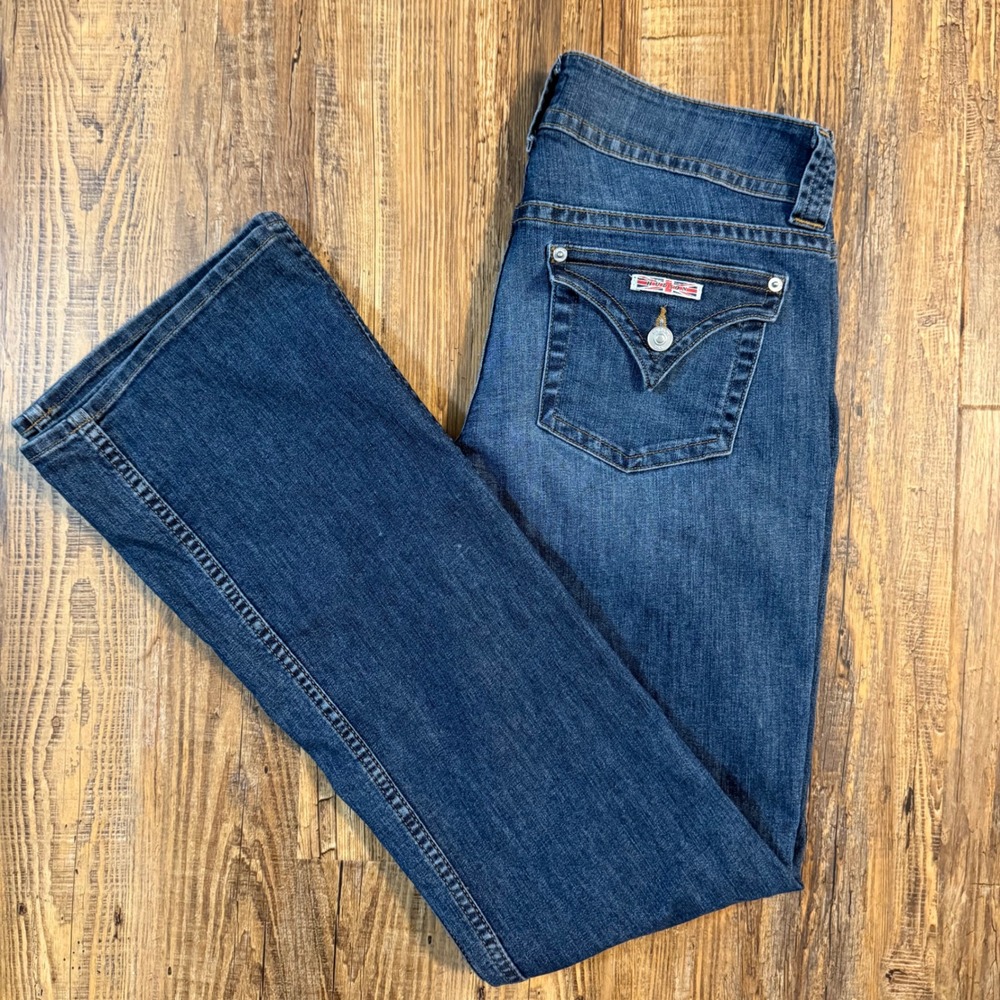 Hudson Bootcut Jeans Signature Midrise Size 30 x 34"‎ Excellent Flap Pocket